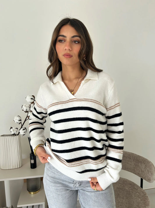 PULL ZENDAYA RAYURE