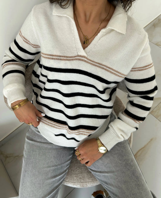 PULL ZENDAYA RAYURE