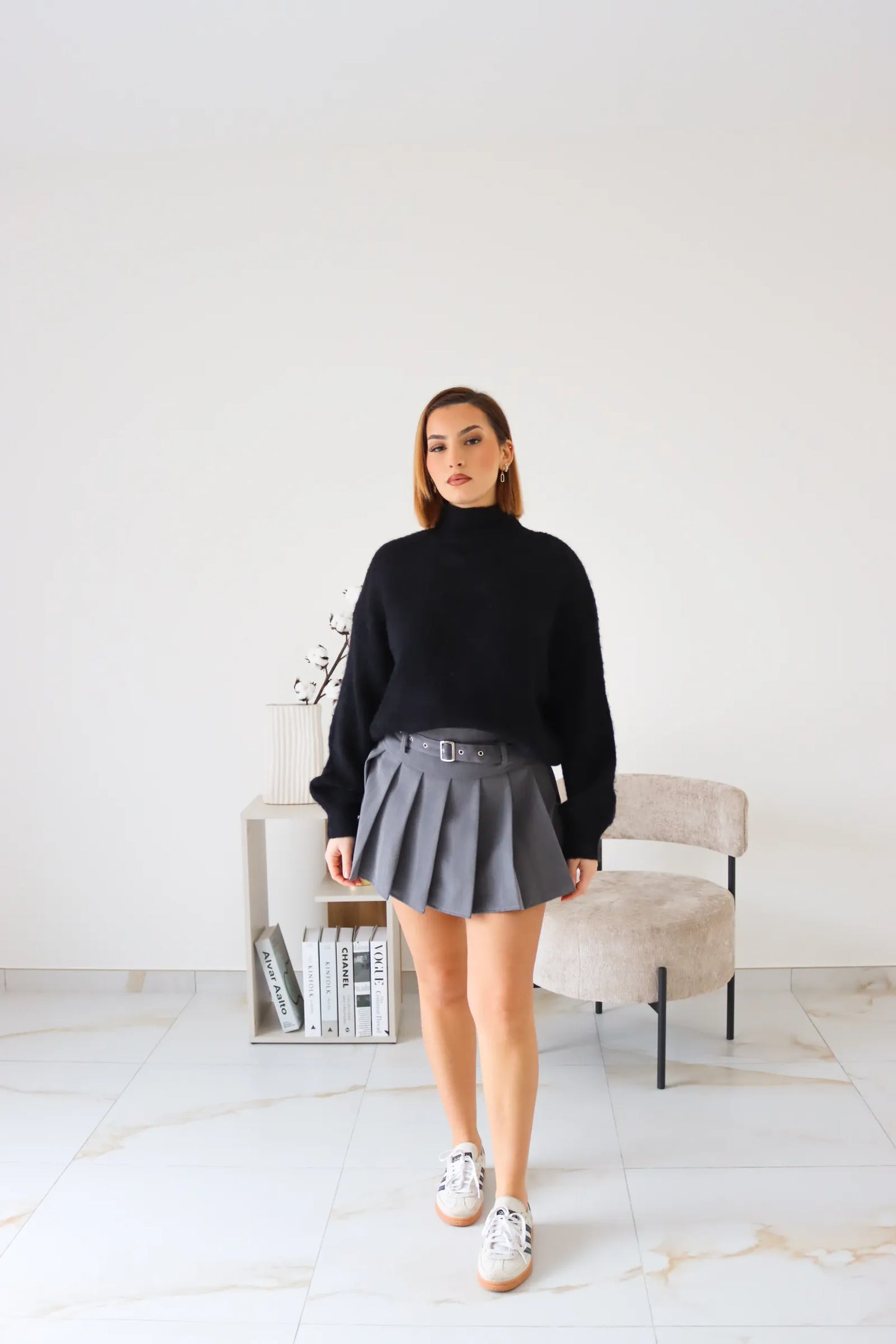 JUPE FAUSTINE GRISE