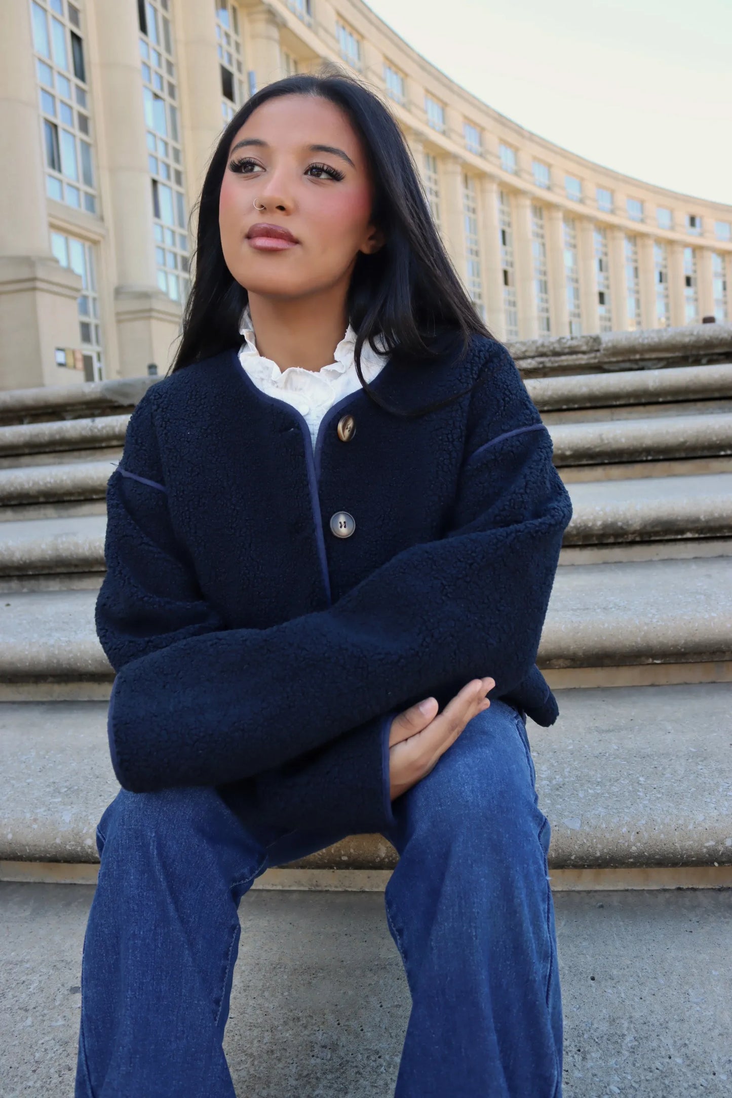 VESTE ESTHER BLEU