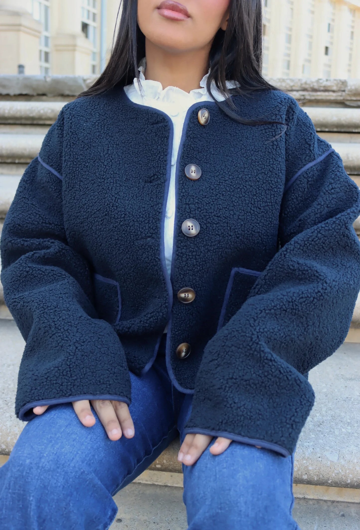 VESTE ESTHER BLEU