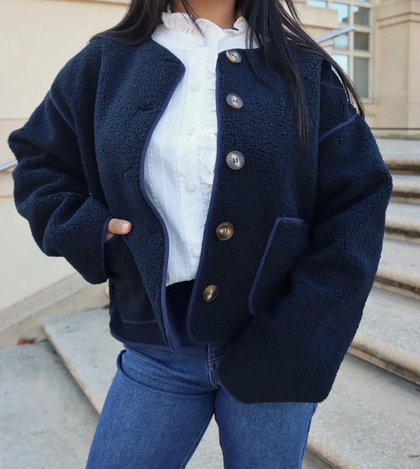 VESTE ESTHER BLEU