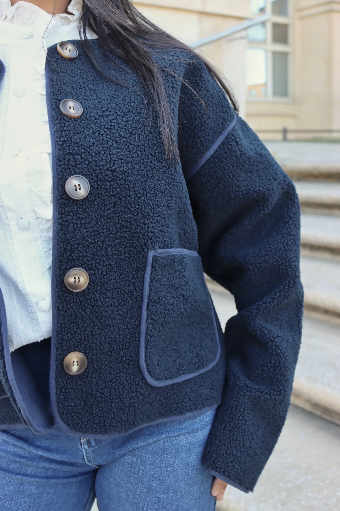 VESTE ESTHER BLEU
