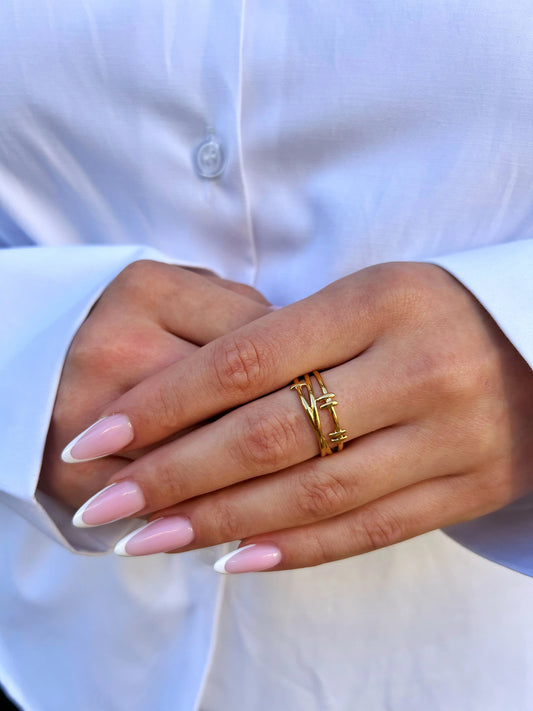BAGUE TAYRA DORÉ