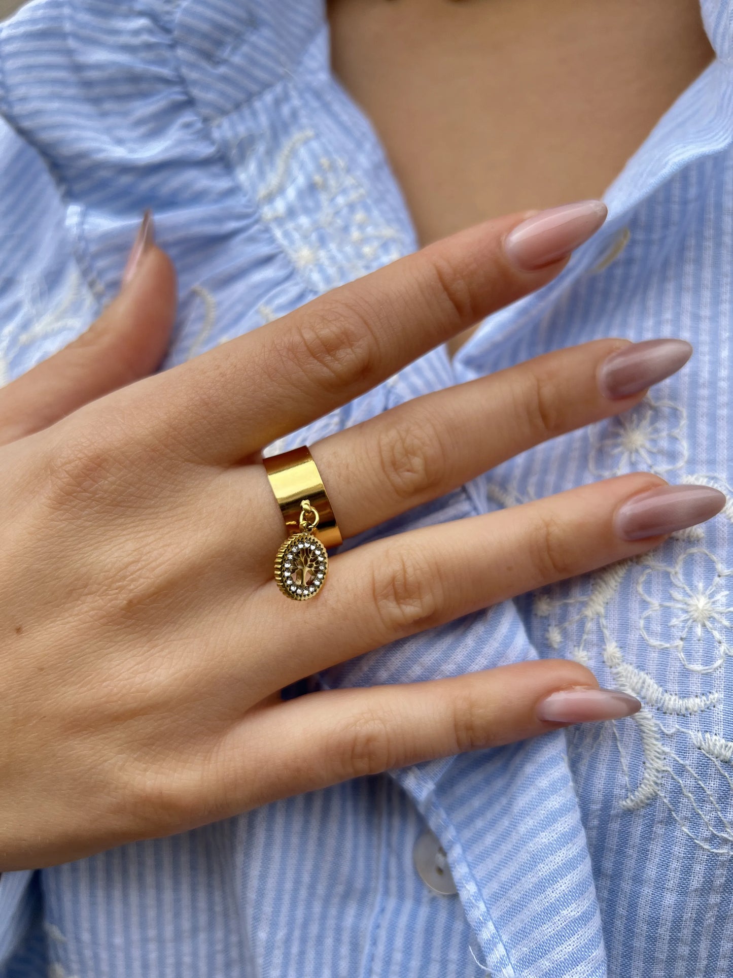 BAGUE VIOLETTE STRASS