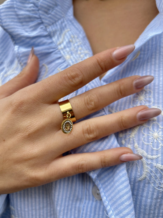 BAGUE VIOLETTE STRASS