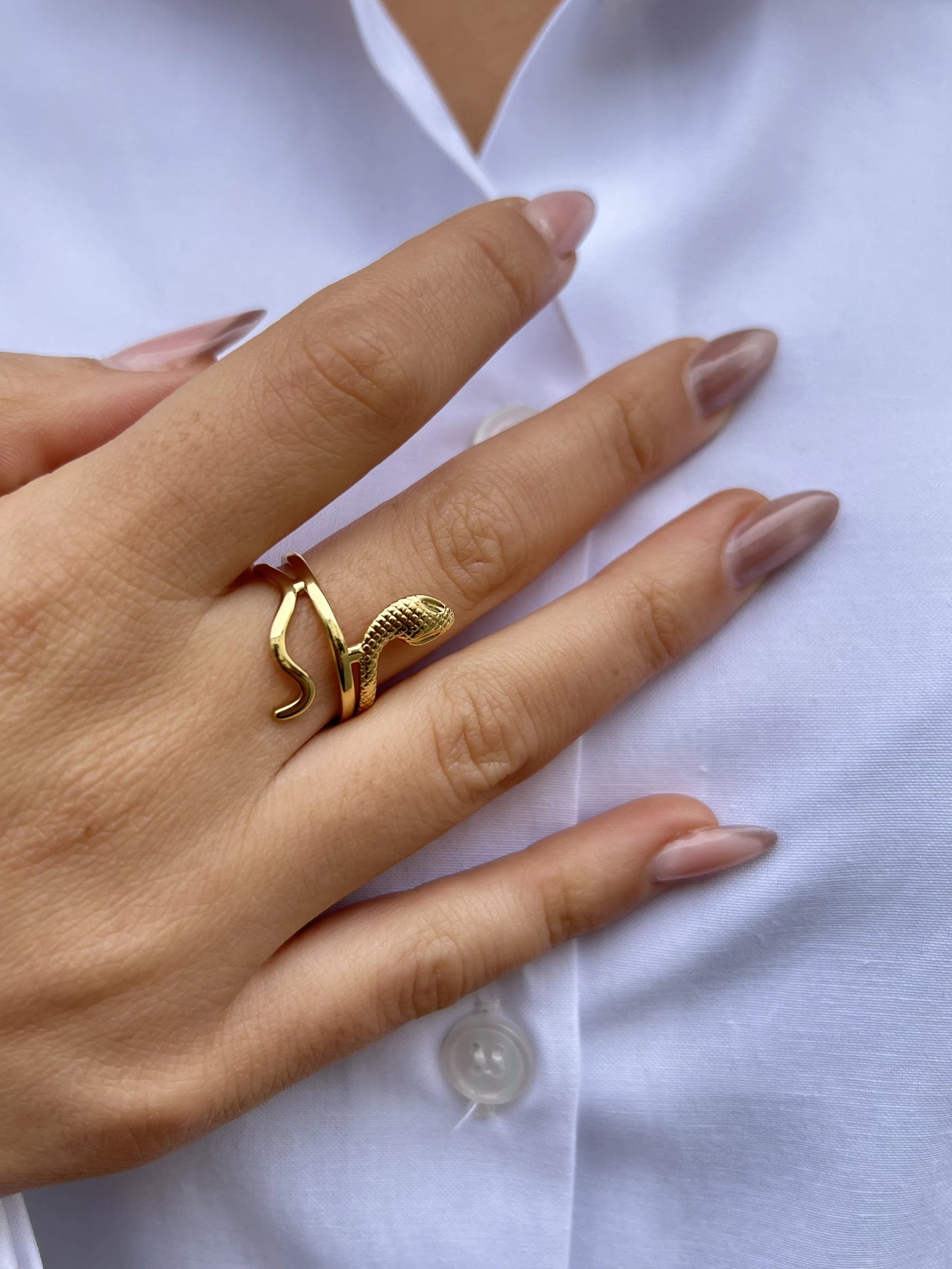 BAGUE SNAKE DORE