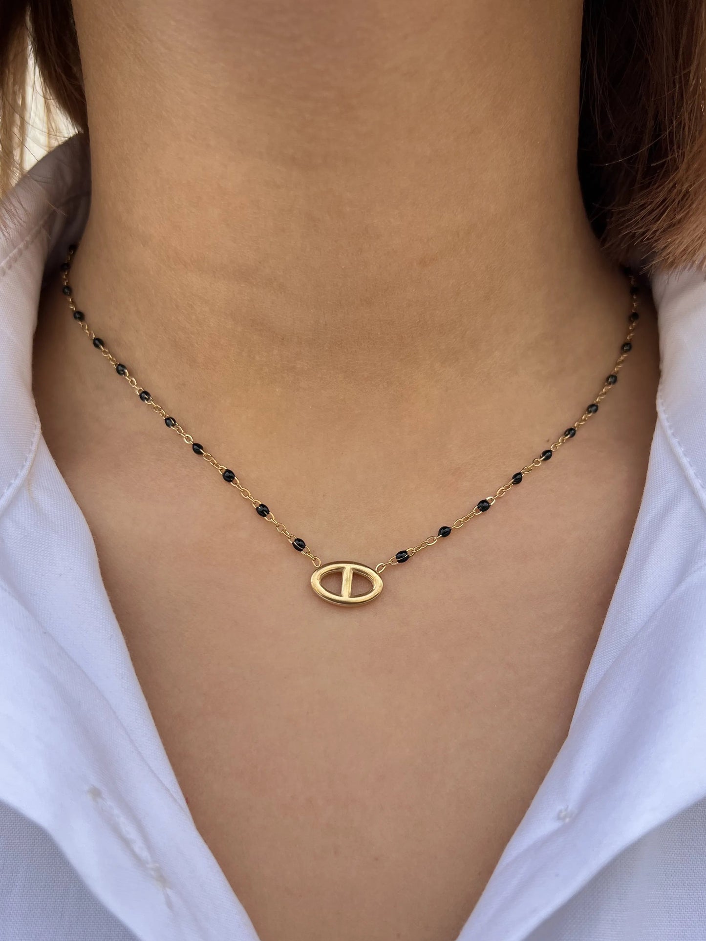 COLLIER NEIGE NOIR