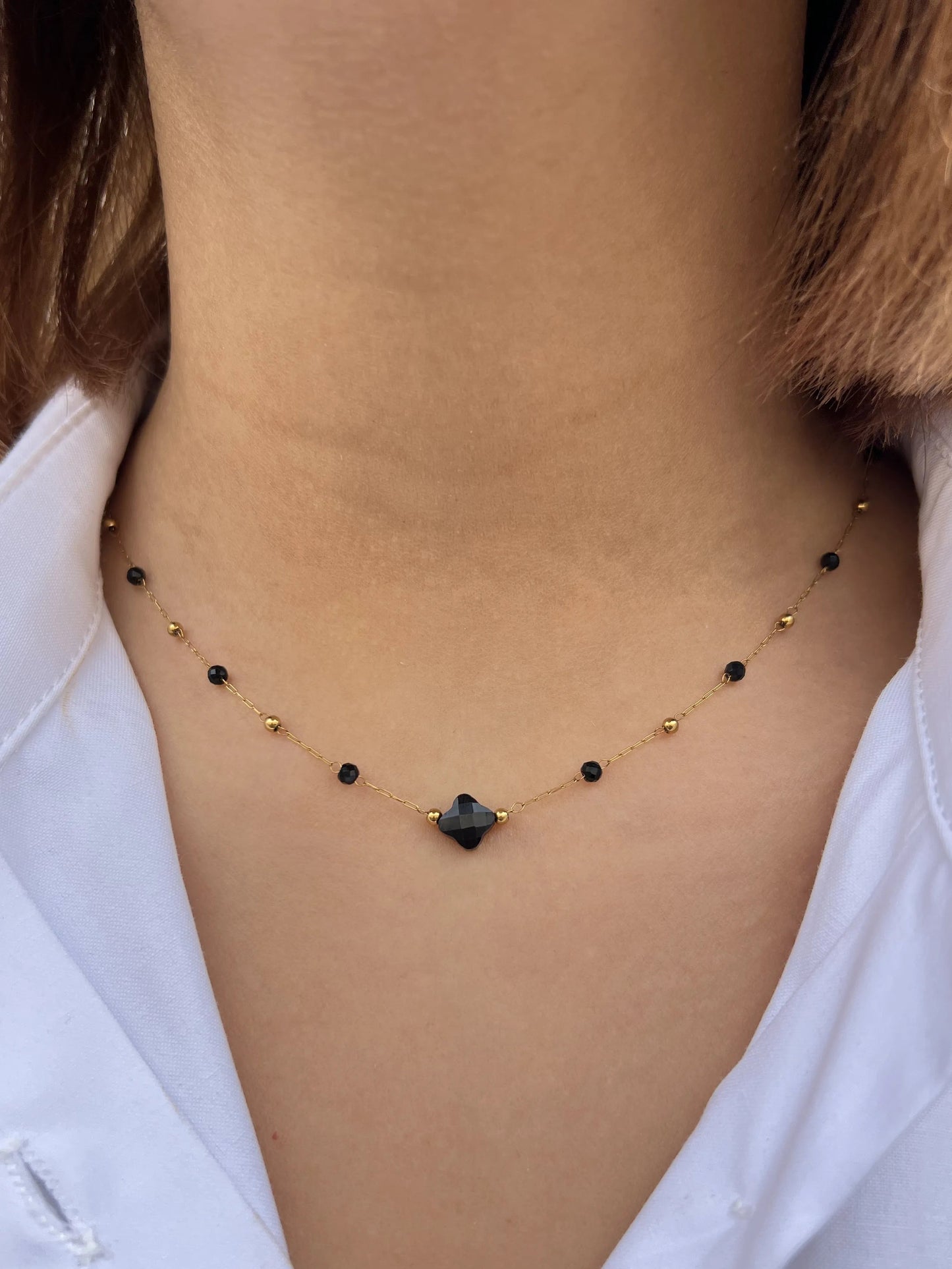 COLLIER PERLE NOIR