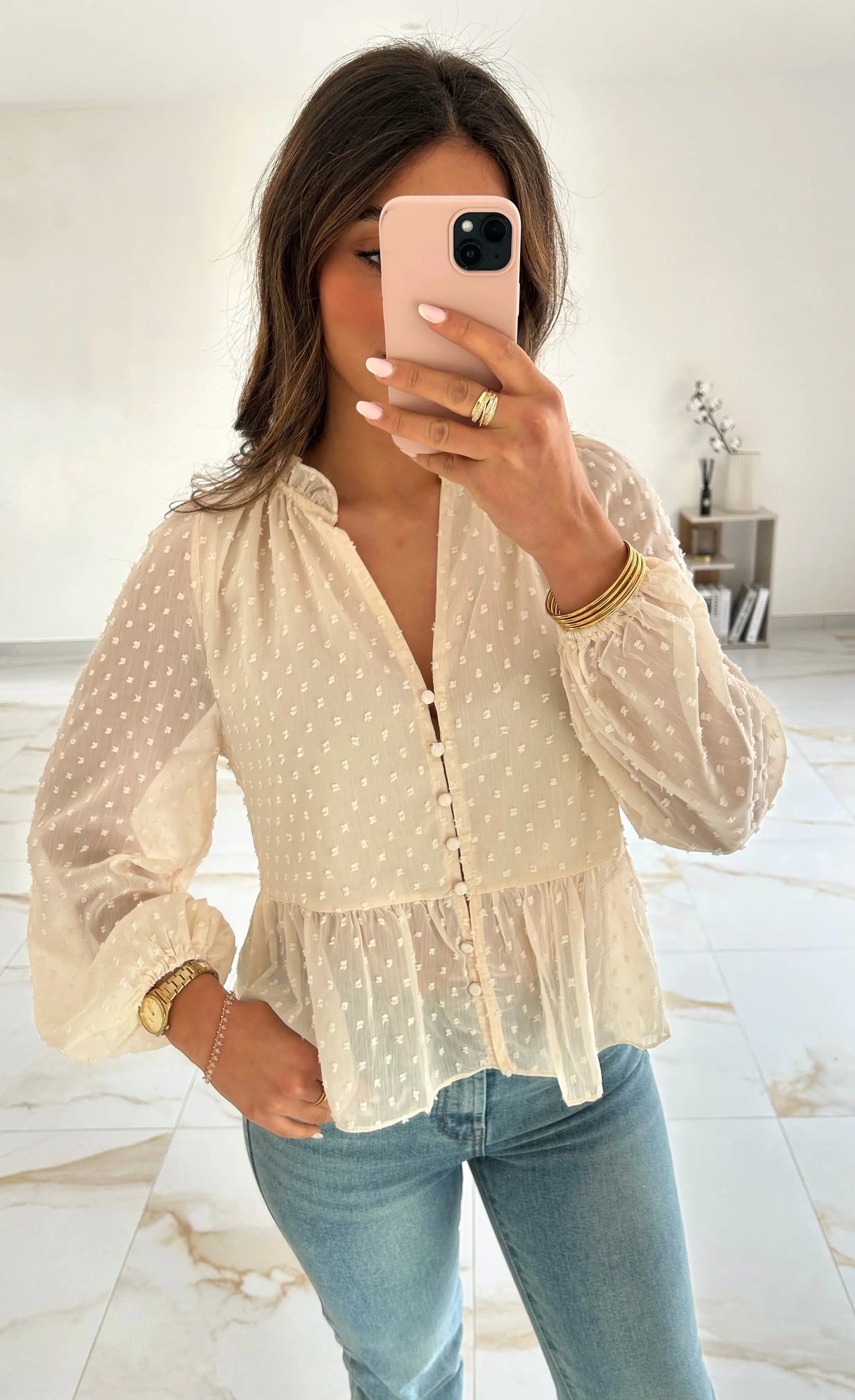 CHEMISE LEONORE ECRU