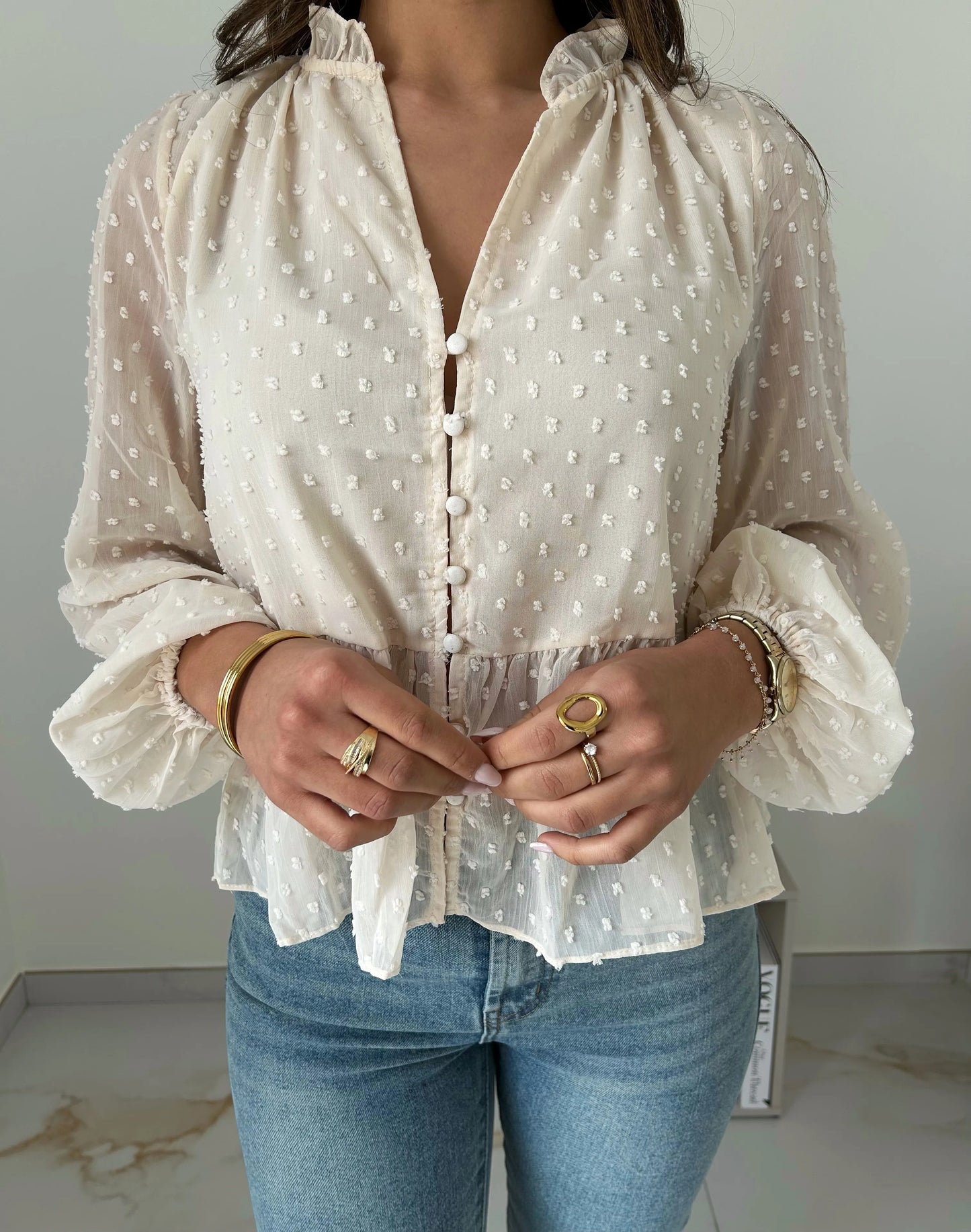 CHEMISE LEONORE ECRU