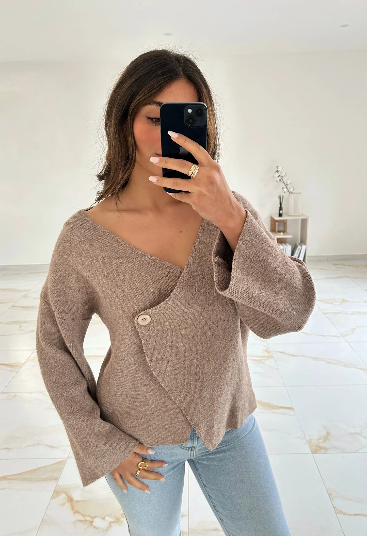 GILET CAMELIA TAUPE