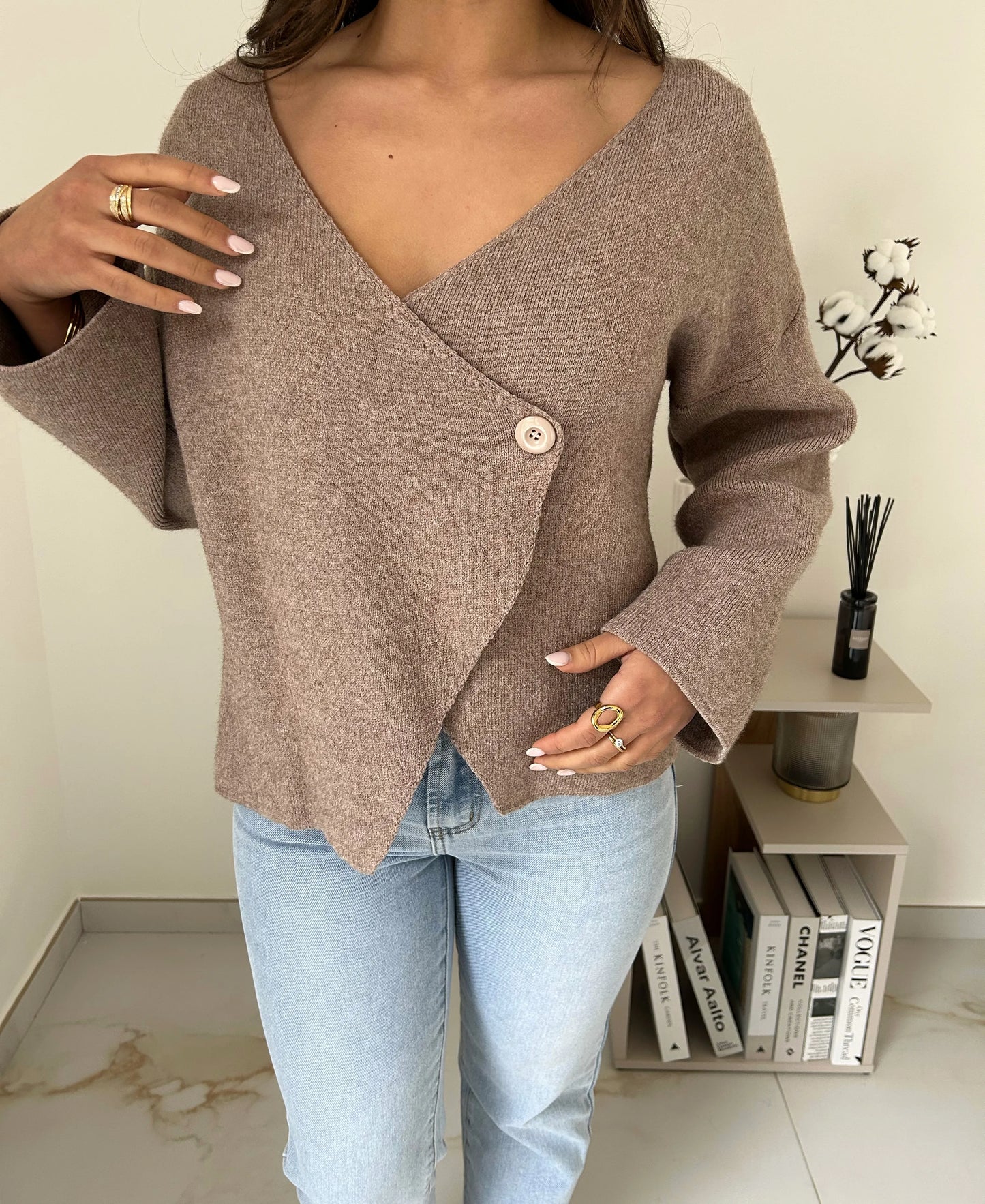GILET CAMELIA TAUPE