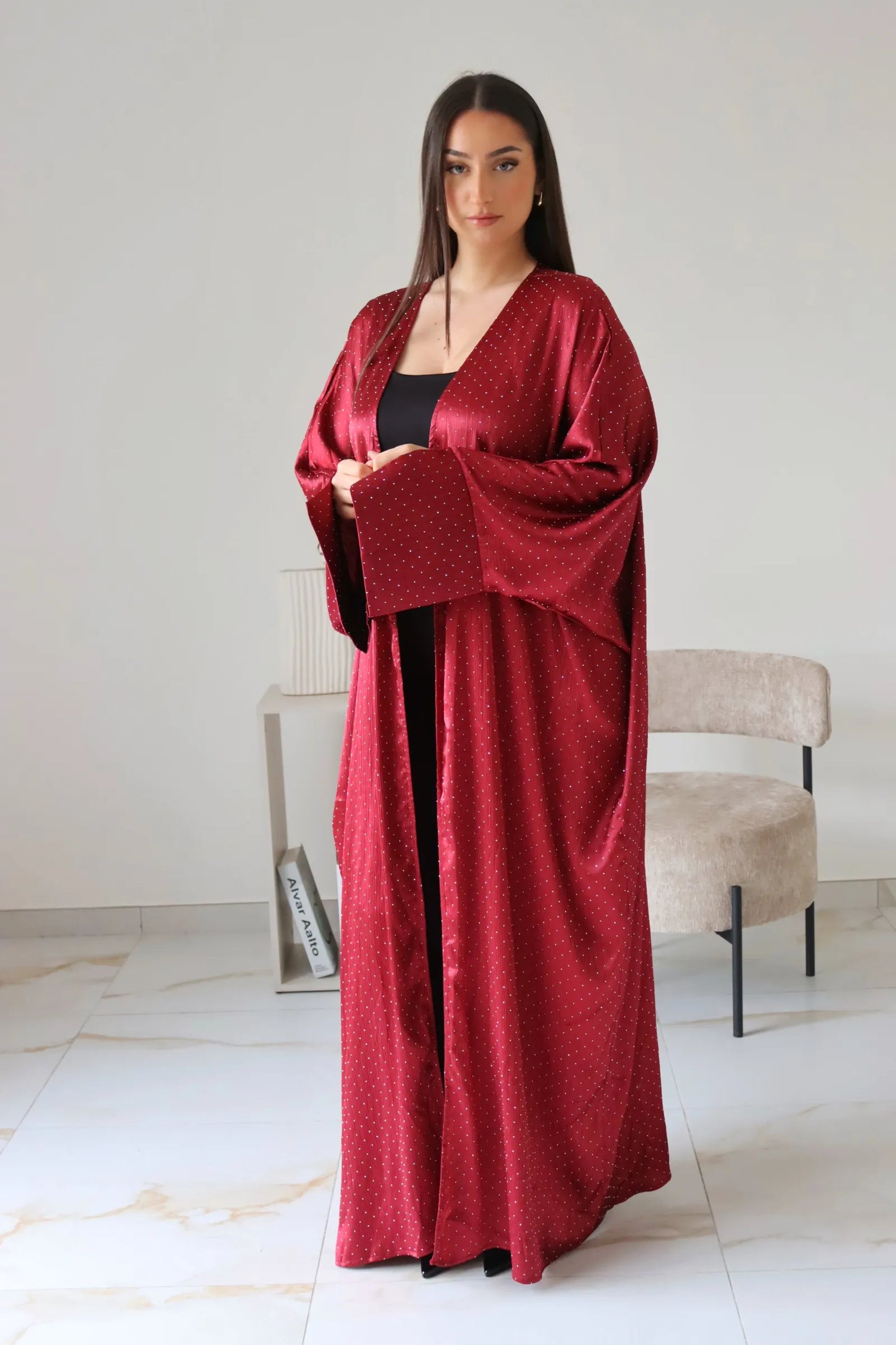 KIMONO YASMINE BORDEAUX