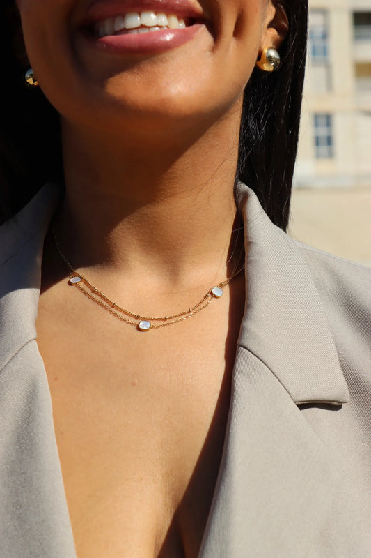 COLLIER LILIA BLANC