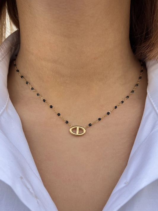 COLLIER NEIGE NOIR