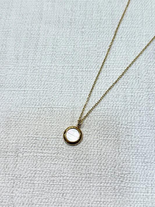 COLLIER MIEL BLANC