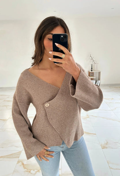 GILET CAMELIA TAUPE