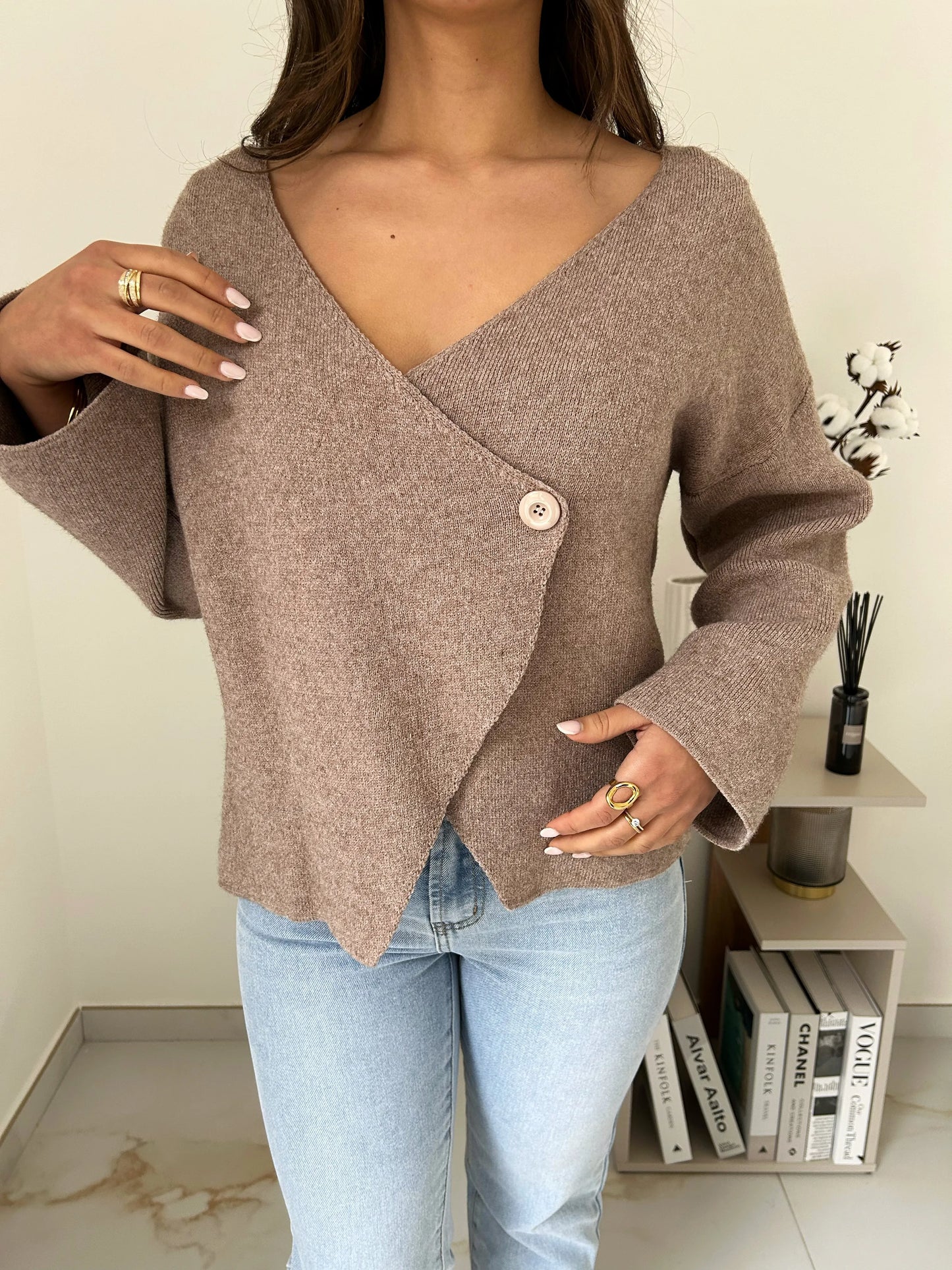 GILET CAMELIA TAUPE
