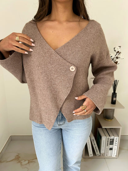 GILET CAMELIA TAUPE