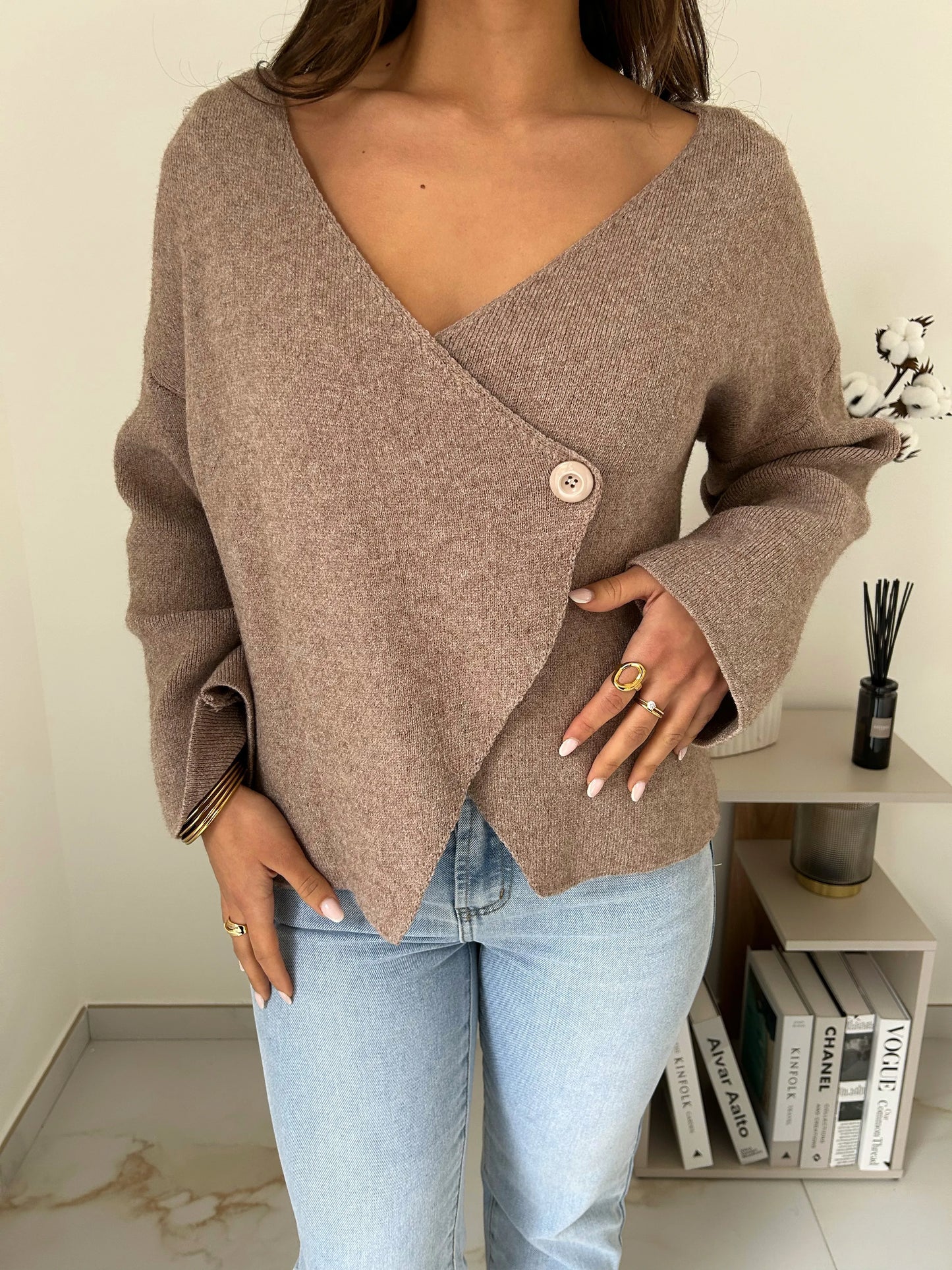 GILET CAMELIA TAUPE
