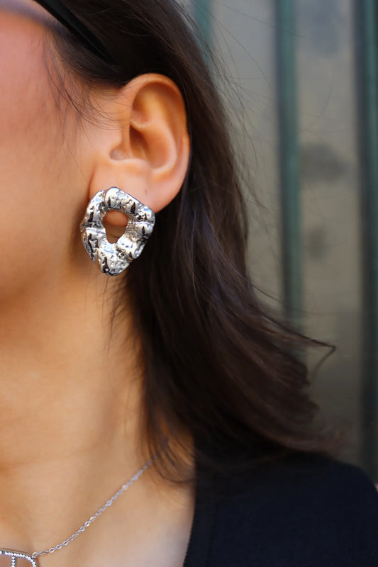BOUCLE D'OREILLE ZAHA ARGENTÉ